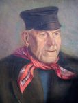 Verkocht.Bos.Henk Bos.1901 - 1979.Portret van een visser.